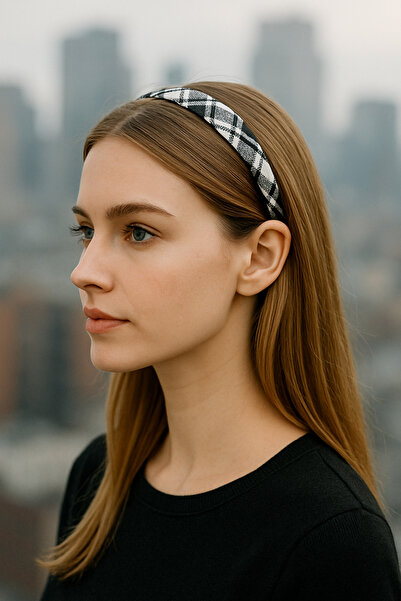 PaminBags Aksesuar Plaid Patterned Thin Crown