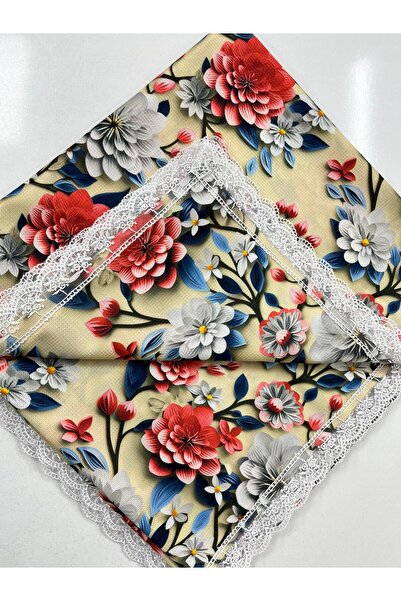 Hayal çeyiz Lace Stain-Resistant Table Cloth, Picnic Mat, Table Cover 150X150