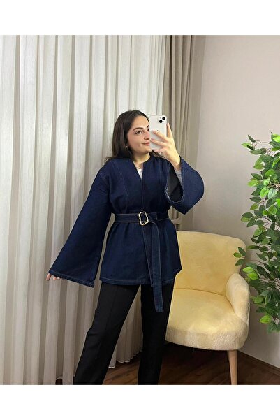 Parla Modam TUNA KUŞAKLI TOKALI DENİM KOT CEKET 4008-17