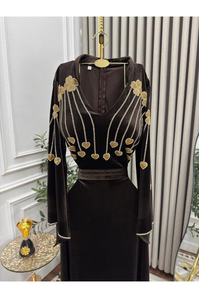 leen fashion velvet dress