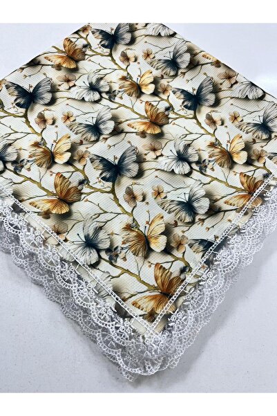 Hayal çeyiz Lace Stain-Resistant Table Cloth, Picnic Mat, Table Cover 150X150