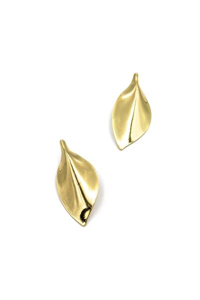 Mestore أقراط من أوراق المعدن - ذهبي