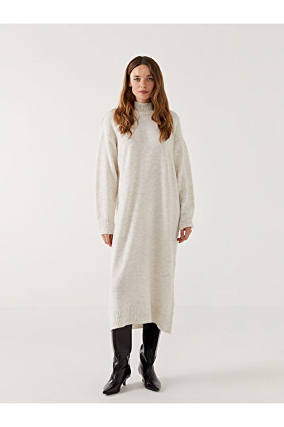 LC Waikiki Half Turtleneck Oversize Women's Knitwear Dress
