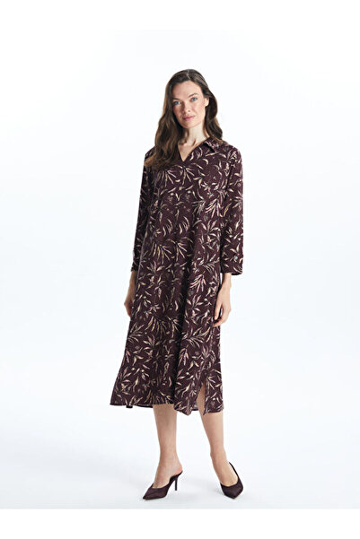 LC Waikiki Shirt Collar Patterned Dress