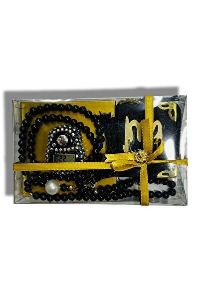 Muensu 1 Adet Siyah Zikirmatik Yasin Tesbih Seti, Hac Umre Malzemesi, Hediyel...