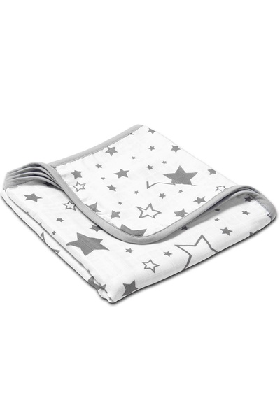 Kidizi Κουβέρτα Διπλό μουσελίνα XXL 110x110 cm Galaxy Grey, 100% Βαμβάκι