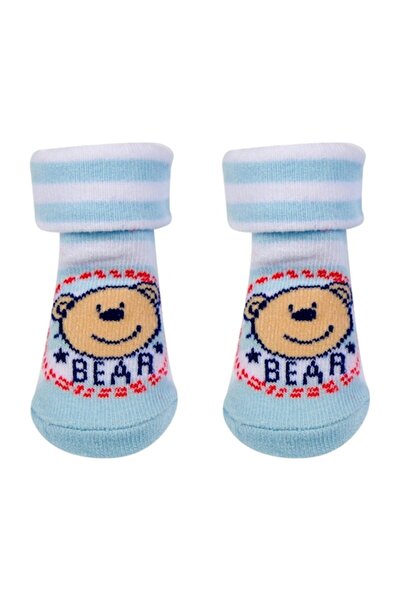 OEM Baby socks sky blue with stripes 0-6 months