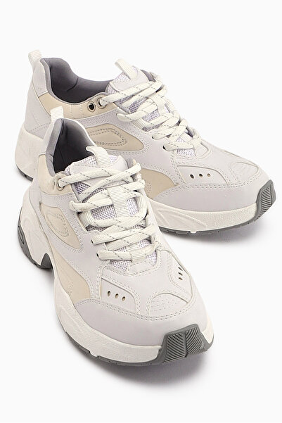 Limoya Trina White Lace-Up Women's Sneaker Shoes