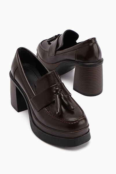 Limoya Juni Brown Platform Heeled Women's Casual Shoes