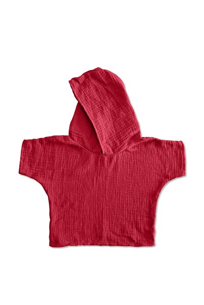 Kidizi Aris chilli short-sleeved muslin top with hood 6-12 months