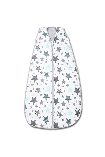 Kidizi All Mint Stars muslin summer baby sleeping bag 90 cm, 100% cotton, 6-2...