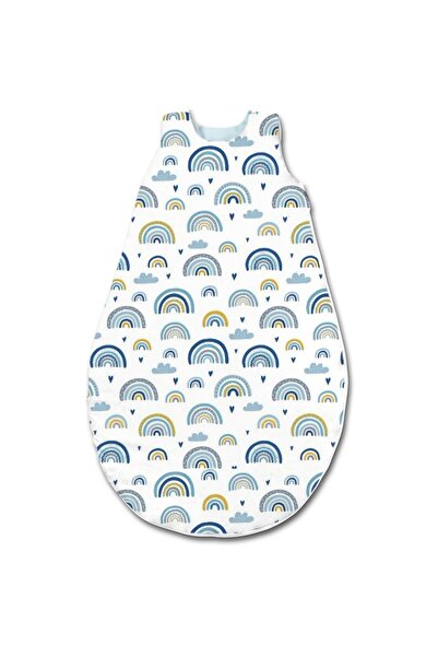 Kidizi Sac de dormit copii 3-18 luni Blue Rainbow, 0.5 tog