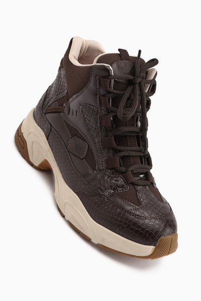 Limoya Nency Brown Lace-Up Women's Sports Boots
