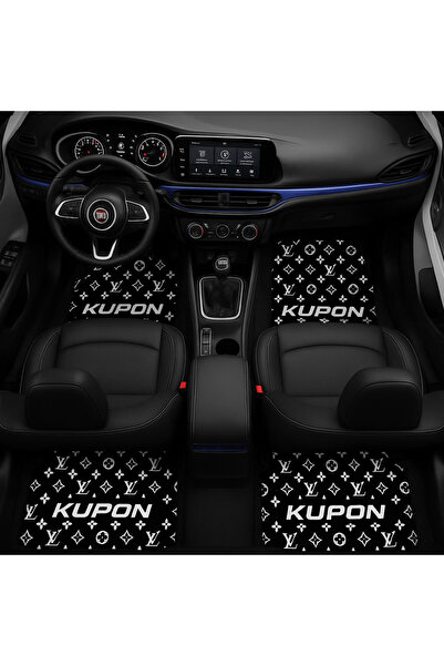 AKGTUNİNG Fiat Egea (Sedan / Hatchback / Cross) Premium Dekor Halı Paspas – 4 Parça Set(Kupon Siyah)