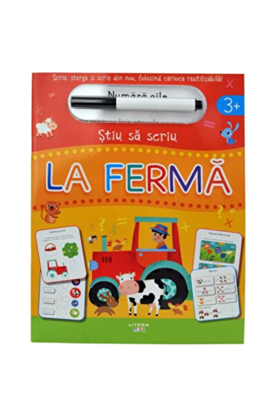 Litera Pot scrie. La fermă. Scrie, șterge și scrie din nou folosind un marker...