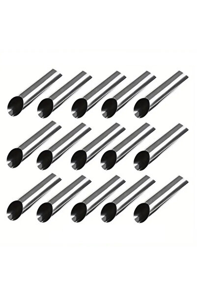 G Glixicom Set of 12 Steel Cylindrical Baking Molds for Rolls or Cannoli 12.5 cm