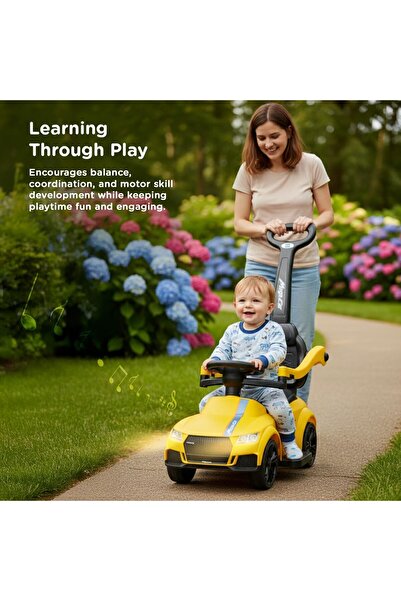 My modern game لعبة سيارة ركوب 3 في 1 بتصميم عصري، سيارة دفع متينة مع موسيقى|...