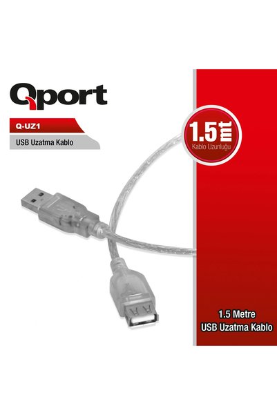 Qport QportQ-uz1 1,5m Usb2.0 Uzatma Kablosu
