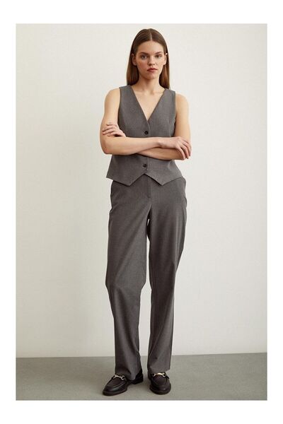 LC Waikiki Gray Classic Tube Leg Trousers