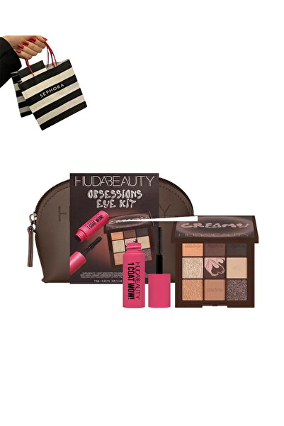 Sephora Beauty مجموعة اوبسيشنز باليت + ماسكرا + شنطة