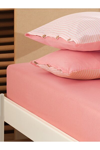 Cottonest طقم ملاءات سرير مطاطية فردية مقاس 100×200 سم – غطاء وسادة واحد – تصميم ناعم وأنيق