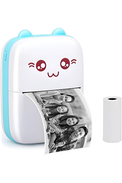 Generic Label Maker Mini Thermal Bluetooth Printer (Blue/White)