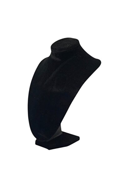 OEM Display stand support, bust type, height 23.5 cm, black, velvet, display of jewelry and ornaments