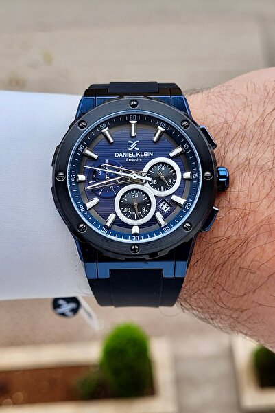 Daniel Klein Kasası Lacivert Kordonu Siyah Renk 2 Yıl Garantili 44 mm Gösterg...