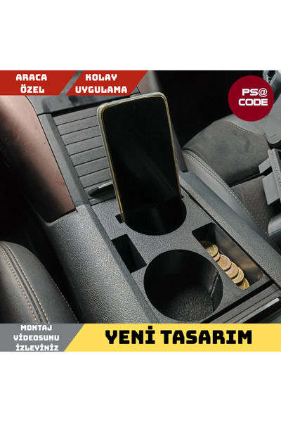 Genel Markalar Rifter-Berlingo-Proace City-Doblo-Opel Combo Uyumlu Orta Konsol Bardaklık 2019-2026 Model