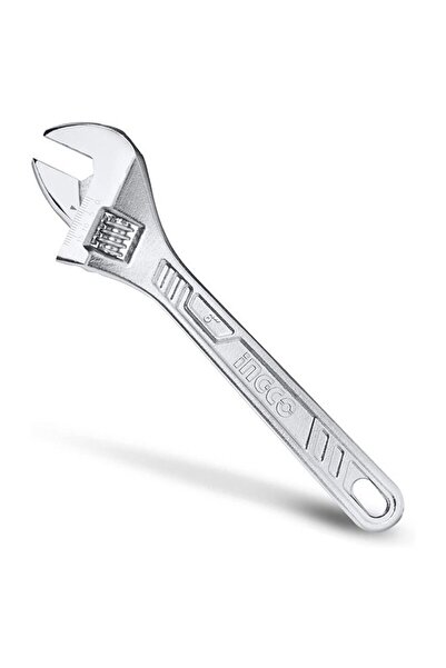 Ingco Premium Carbon Steel Adjustable Wrench With Satin Finish 6 Inch