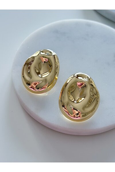 CHARMLUCKY ÖZEL SERİ OVAL DÜĞME KÜPE