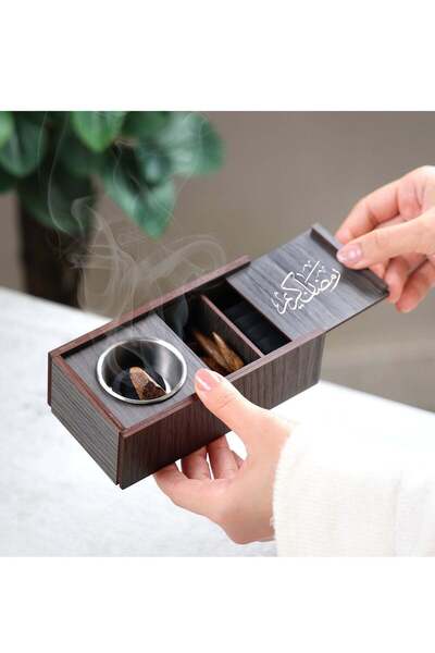 Story of candle Ramadan, a wooden incense burner with the phrase "Ramadan Kar...