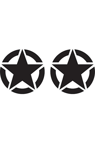 Oracal 651 Set 2 Stickere Off Road, STAR SUV, diametru 30cm, negru