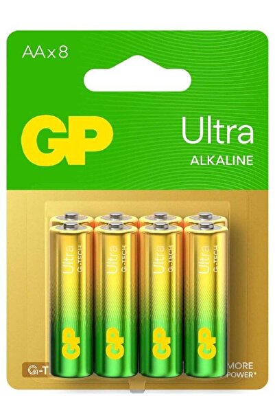 GP بطاريات قلوية فائقة AA - عبوة من 8 بطاريات (A21)، بطاقة نفطة PET