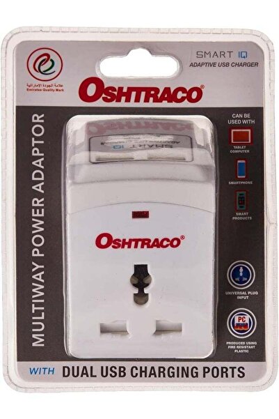 Oshtraco Multiway Power Adaptor With Dual USB Charging Ports