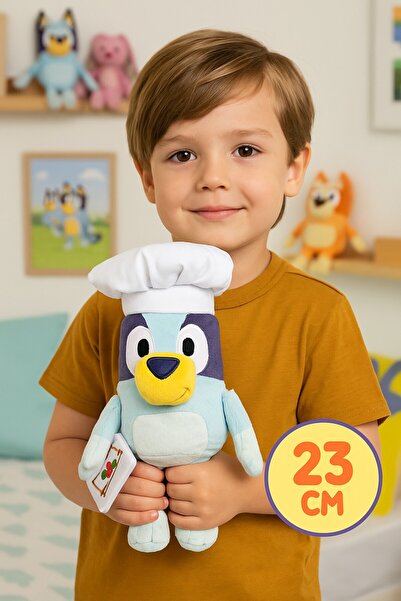 TOYFEST Blueyplus Chef Bluey Soft Plush Toy with Chef Hat Special Fun Compani...