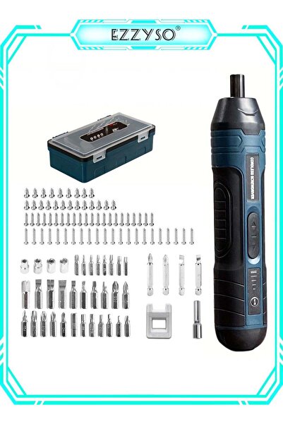 EzzySo مفك براغي كهربائي لاسلكي مع 105 ملحقات