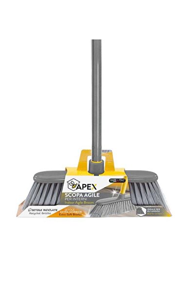 Apex Agile Broom With 3-Piece Steel Handle Set 120 cm