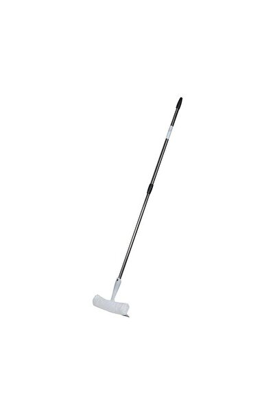 Apex Microfibre Window Washer Squeegee With Chrome Telescopic Handle Black/Grey 25cm