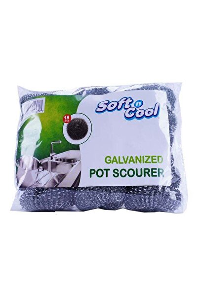 Hotpack لفافة من الصوف الفولاذي شديدة التحمل، فضية اللون، 10 سم، 18 قطعة