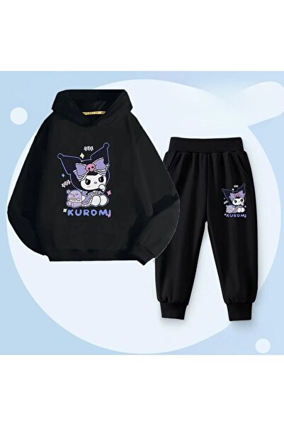 SVART WEAR Anime Kuromi Σετ παιδικής φόρμας με στάμπα και κουκούλα