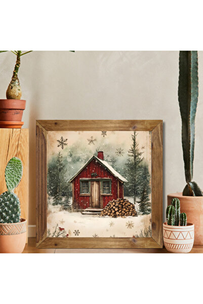 Tuba Decor Ahşap Çerçeveli Kare Tablo