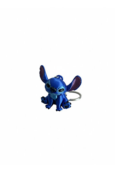 DreamWorld3D (2ADET) 3D Baskı Sevimli Stitch Figür Anahtarlık