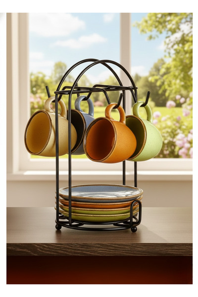 Elista Set of 4 Espresso Cups with Straps 90 ml