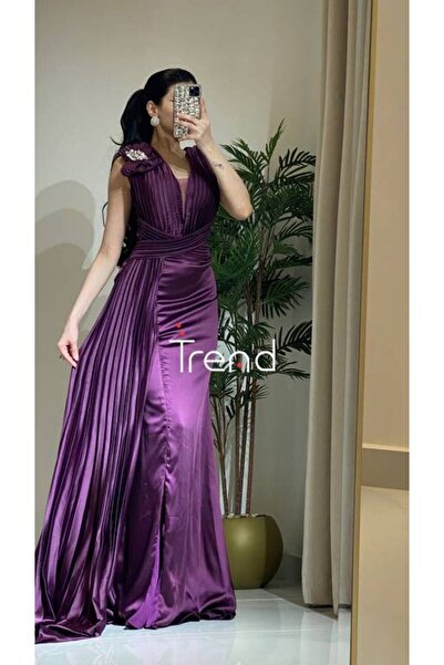 TREND Evening dress with side shawl