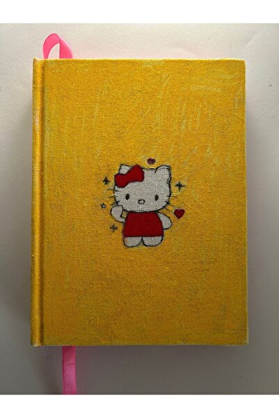 SimplyTexGoGlobal Yellow Hello Kitty A5 Notebook, 80 gsm Pink Paper