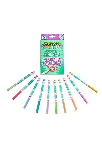 Crayola أقلام تلوين ذات رؤوس دقيقة، إصدار خاص من مجموعة ألوان اللطف، 10 أقلام...