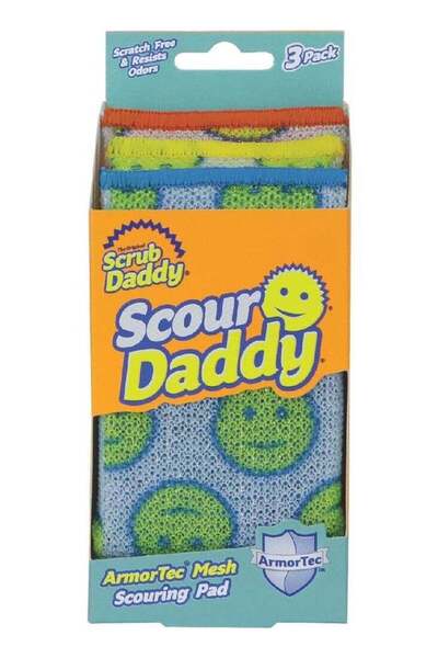 Scrub Daddy Scour Daddy Multi Surface ArmourTec Mesh Scouring Pad - 3 Pcs