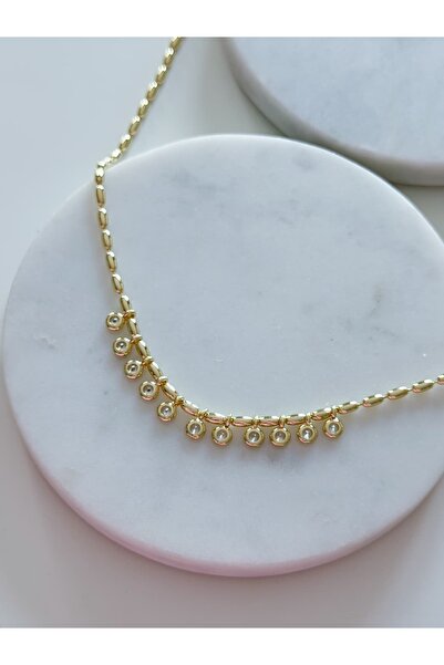 CHARMLUCKY ÖZEL SERİ TAŞ CHARM BADEM ZİNCİR KOLYE