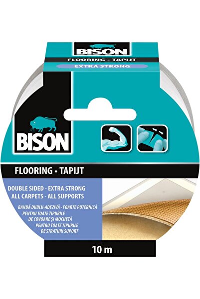 Bison Extra Strong Double-Sided Tape for Carpets and Flooring (10m)